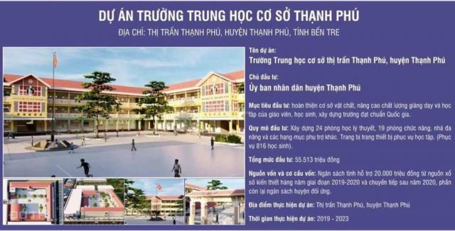 Đất mặt tiền chợ, liền kề trường THCS, công viên