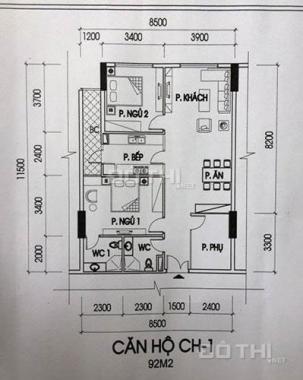 Anh Hùng bán nhanh căn 2 phòng ngủ view nội khu A2 hướng Nam, giá 2.24 tỷ. Giá khá rẻ