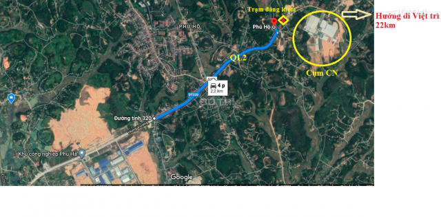 Bán 200m2 đất Phú Hộ cách KCN 2km, ra QL2 70m, giao thông thuận tiện, quy hoạch đường 4 làn xe
