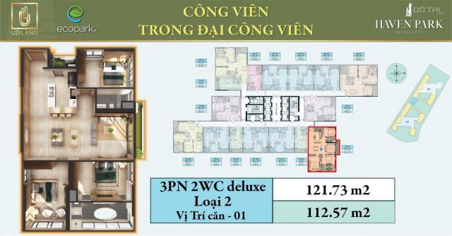 Ra mắt căn góc 3PN vip siêu đẹp 1901 tòa H1 Haven Park - Bali thu nhỏ giữa lòng Ecopark