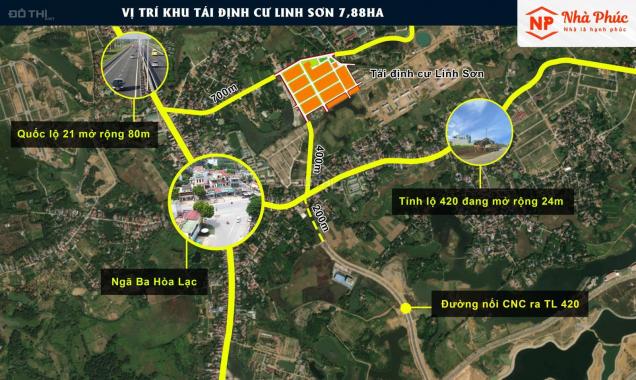 Nhượng nhanh lô 100m2 ngay sát CNC Hòa Lạc, có 1-0-2 trong TĐC Linh Sơn, cách QL 21 đúng 3p đi xe