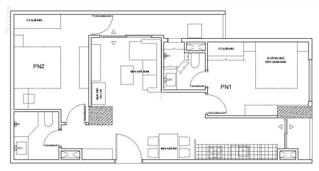 Căn 2PN cao cấp full nội thất ngay cầu Chương Dương 2,394 tỷ, nhận nhà ở ngay, miễn 2 năm dịch vụ