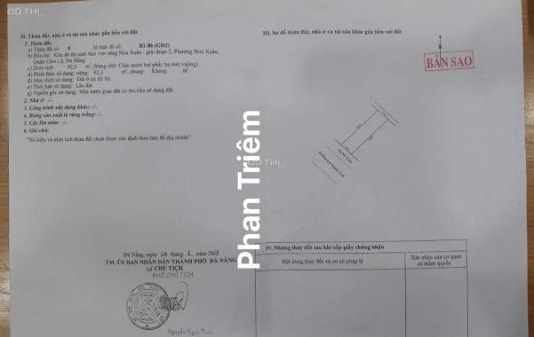 Bán đất Phan Triêm B1.86 lô 8 quận Cẩm Lệ, Hoà Xuân, Đà Nẵng chính chủ