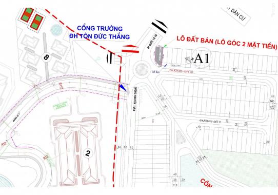 Bán đất lô góc 2 mặt tiền ĐH Tôn Đức Thắng Bảo Lộc (135m2 full thổ cư)