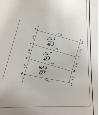 Bán 46m2 đất Thượng Thanh ngõ thông, ô tô vào tận nhà giá từ 2,x tỷ