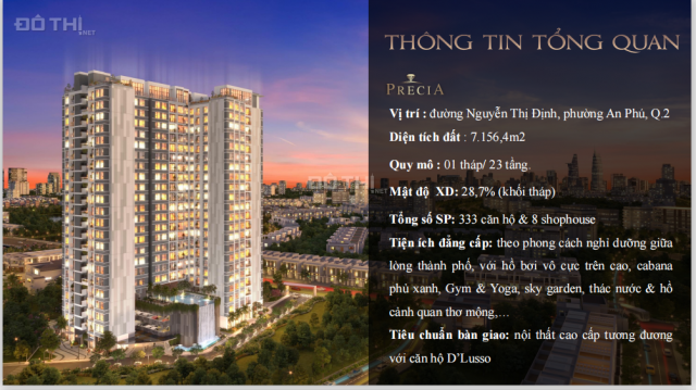 Precia thanh toán 1.620 tỷ căn hộ cao cấp Q2, giới hạn còn 7 căn giá gốc, TT 30%