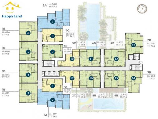 Bán căn hộ Precia trung tâm Q2, chỉ còn 07 căn đẹp cuối, 3PN=101m2, thanh toán 30% nhận nhà