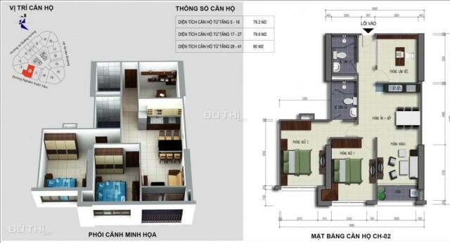 Chính chủ bán căn hộ 80m2, 3PN full đồ tòa B Vina2 KĐT Kim Văn Kim Lũ, Nguyễn Xiển/0979.121.536