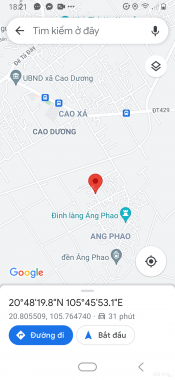 Chính chủ cần vốn bán đất tại Áng Phao - Cao Dương - Thanh Oai - Hà Nội