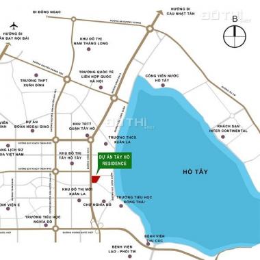 Tây Hồ Residence - Căn 2 PN 2WC 70m2 view Hồ Tây, HTLS 0% trong 9 tháng. Chiết khấu tới 230 triệu