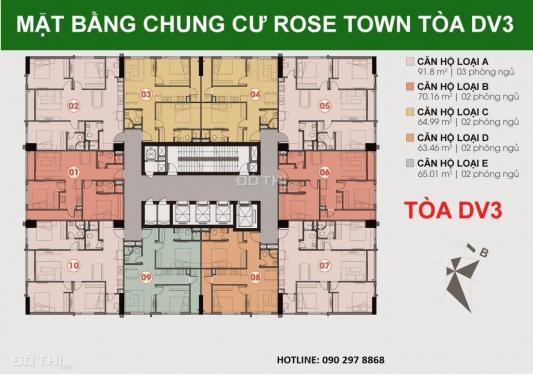 CĐT cập nhật bảng giá mới nhất tòa DVO3 - Rose Town - ra mắt căn mẫu siêu đẹp