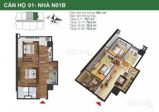 Còn vài căn 2PN view hồ Đền Lừ thoáng mát tòa N01B cc K35 Tân Mai, Hà Nội giá chỉ từ 28tr/m2