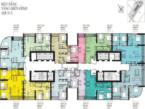 Cần bán căn hộ Vinhomes Golden River tòa Aqua 3 với 3PN, 103m2