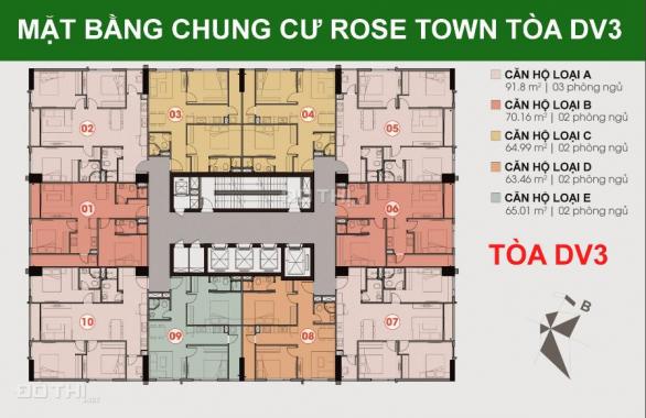 Bán căn hộ chung cư tại Rose Town bàn giao có nội thất, nhận nhà tháng 10/2021