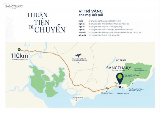 Biệt thự biển Sanctuary Hồ Tràm giá bán chỉ 39tr/m2, nhà đã hiện hữu. LH: 093 6622365