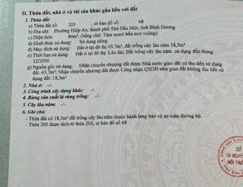 Bán đất tại đường DX 101, Phường Hiệp An, Thủ Dầu Một, Bình Dương diện tích 84m2 giá 1,8 tỷ