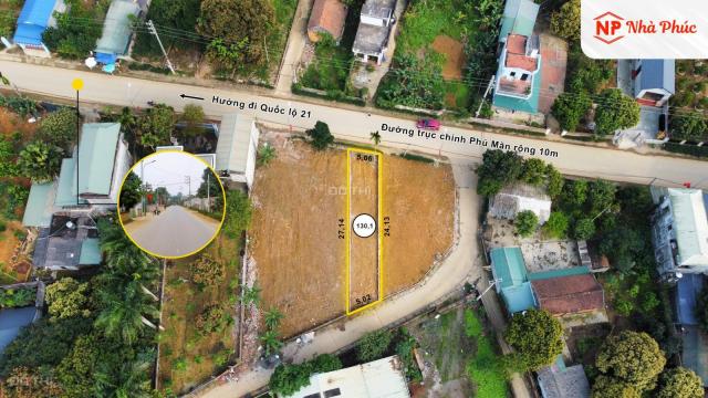 Bán đất mặt đường trục chính Phú Mãn, DT 130m2 ngay sát Công nghệ cao Hòa Lạc, sổ đỏ trọn đời