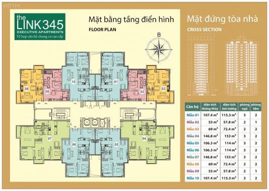 Dự án The Link 345 Ciputra CK tới 15% căn hộ 3PN giá chỉ từ 4,3 tỷ. NH hỗ trợ LS 0% tới 24 tháng