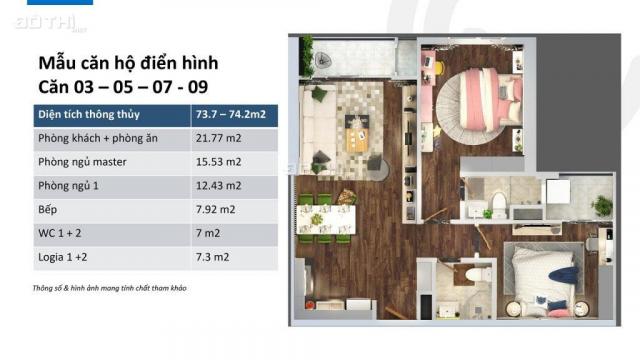 Bán căn hộ 2PN 75 m2, chung cư The Terra An Hưng. Giá: LH: 0984.524.619