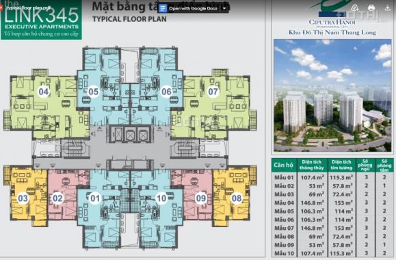 Căn hộ cao cấp Ciputra 100% view cây xanh, The Link Ciputra lần đầu tiên CK 15%, chỉ từ 3,3 tỷ/85m2