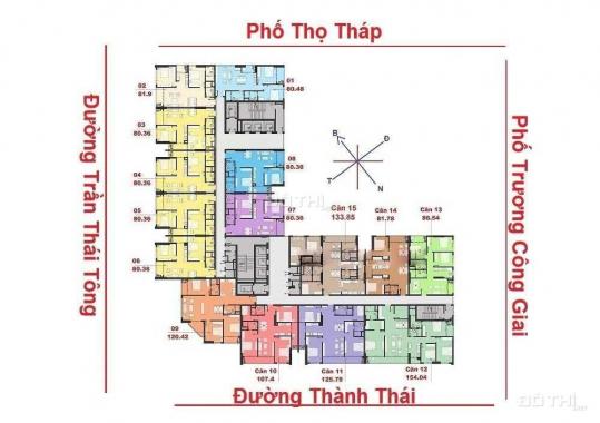 Bán nhanh căn hộ 2PN, 80.36m2 The Park Home; giá 3.2 tỷ, view đường Trần Thái Tông. LH: 0974.68703