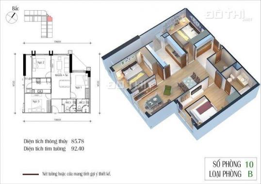 Bán căn góc siêu hot, 810 CT2, 92.4m2, 3PN, Eco Green City, Nguyễn Xiển, Thanh Trì, Hà Nội