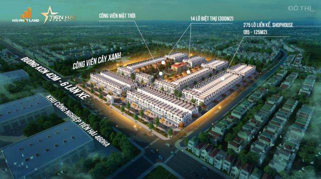 Mở bán đợt 1 dự án Tiền Hải Star City 15 tr/m2 trong khu công nghiệp, đã có sổ, xong hạ tầng, CK 4%