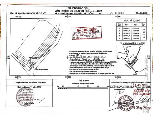 Cần bán rẻ đất thổ cư sổ hồng riêng tại Hắc Dịch. Sát bên khu 450ha