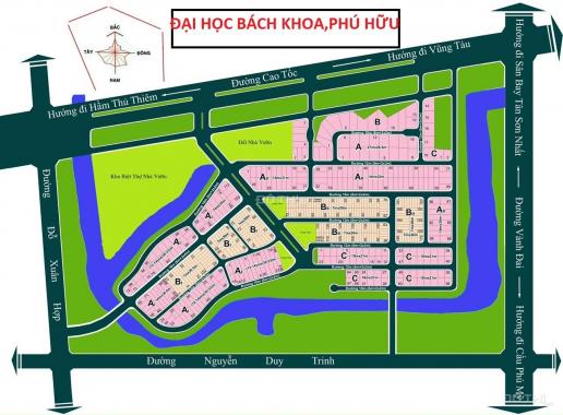 Bán đất dự án Đại học Bách Khoa sổ đỏ, phường Phú hữu, Quận 9. Đường Đỗ Xuân Hợp + Nguyễn Duy Trinh