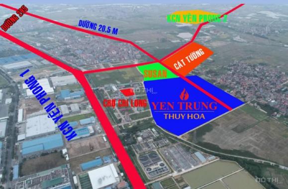 Bán lô đất 120m2 sổ đỏ nhìn sang trường mầm non dự án Yên Trung Thụy Hòa, xem đất LH 08586.18586