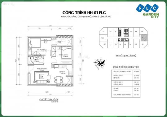 Suất ngoại giao căn thương mại 53m2 HH1 FLC Đại Mỗ với giá rẻ hơn thị trường