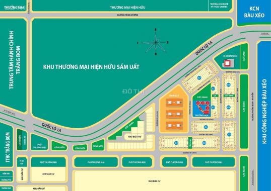 Nhà bán 3 tầng tại dự án khu đô thị Bàu Xéo, Trảng Bom, Đồng Nai giá 3.5 tỷ