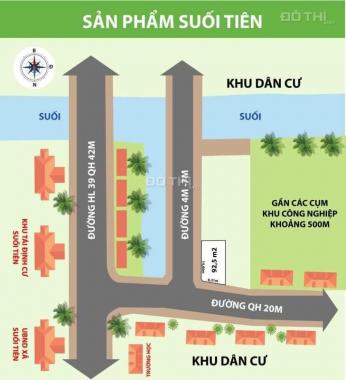 Bán đất tại Xã Suối Tiên, Diên Khánh, Khánh Hòa diện tích 92.5m2 lô góc giá 535 triệu