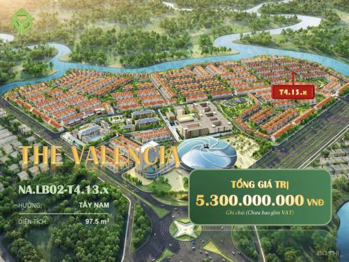 Chuyển nhượng Townhouse Valencia 5x19.5m Aqua City giá tốt LH: 0767614196