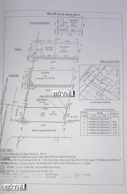 Bán nhà góc 2 mặt tiền đường Nguyễn Đình Chiểu, Q3, Dt 120m2, 1 trệt + 3 lầu