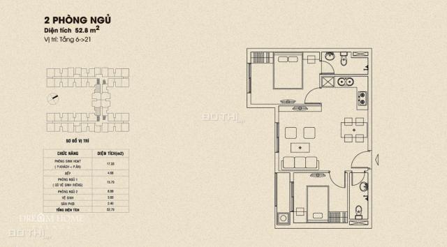 Cho thuê căn hộ có nội thất, 62m2, 2 PN, 2 toilet, CC Dream Home Palace, Quận 8, giá 5.8 tr/tháng