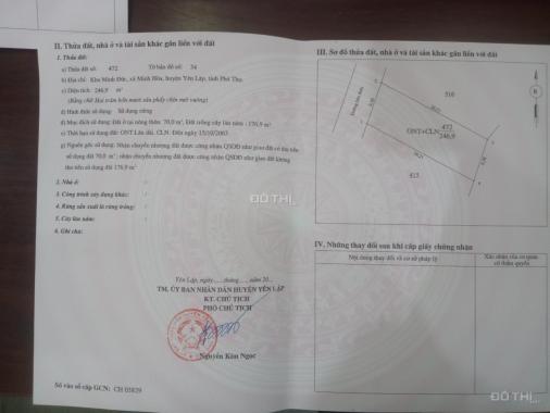Chính chủ bán gấp 2 lô đất LK giá rẻ có sổ đỏ huyện Yên Lập, Phú Thọ 495m2