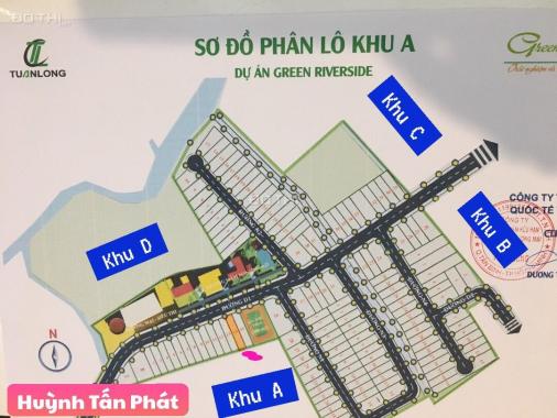Bán đất Huỳnh Tấn Phát, dự án Green Riverside Nhà Bè giá 40 tr/m2, giá: 40tr/m2. LH: 0938792304