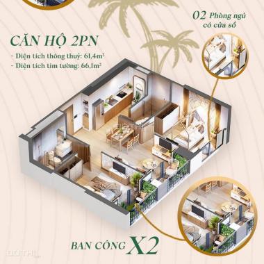 Chỉ từ 2.1tỷ sở hữu ngay CH 2PN tại phân khu P4. S: 69,4m2 (30triệu/m2) - TK đẹp - Giá cực tốt