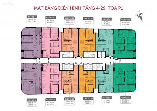 Chính chủ bán gấp căn 3PN, tòa IP1, 117m2 full hết nội thất