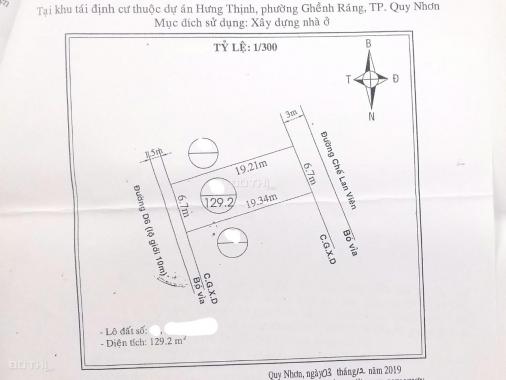 Bán đất Ghềnh Ráng Quy Nhơn hai mặt tiền 129.2m2