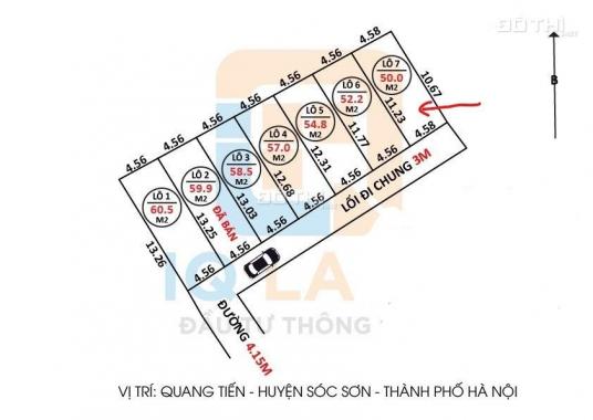 540tr sở hữu ngay 50m2 đường ô tô tại Quang Tiến Sóc Sơn