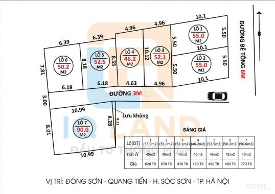 Chỉ 670tr sở hữu ngay lô góc 55m2 đường bê tông 6m tại Đông Sơn, Quang Tiến