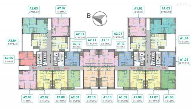 Gấp! Cắt lỗ CC Phương Đông Green Park, 1602 - A1(85m2) & 1812A2(52m2), & 1901A1(56.8m2), 0782406773