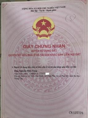 Bán đất tại Xã Châu Pha, Phú Mỹ, Bà Rịa Vũng Tàu diện tích 1185m2, giá 3 tỷ