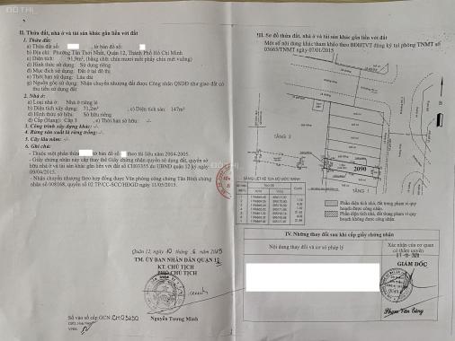 Cần bán nhà 1 lầu 4x23m ngay mặt tiền Tân Thới Nhất 21 Q12, rẻ 7.6 tỷ