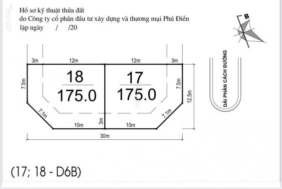 Bán gấp đất biệt thự lô góc: 18 D6B Vườn Đào. Giáp dự án khách sạn Capital 175m2