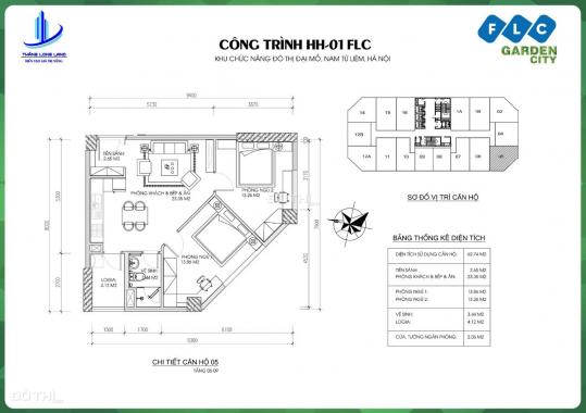 Bán căn 62m2 chung cư FLC Đại Mỗ tầng 12 tòa HH1 rẻ nhất thị trường - 0903279587