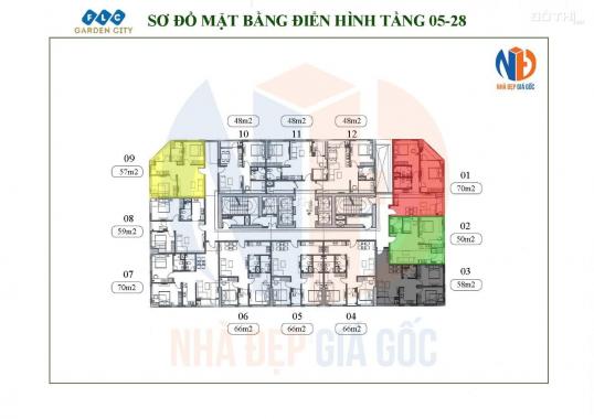 Bán căn 50m2 chung cư FLC Đại Mỗ tầng 10 tòa HH4 chỉ 1,3 tỷ - 0903279587