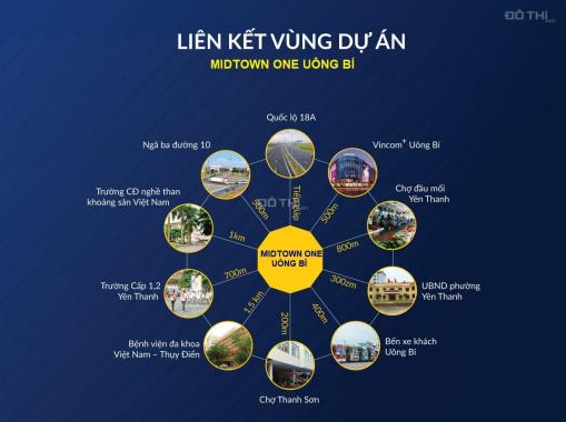 Chủ đầu tư Midtown One ra hàng 15 lô mặt đường QL 18A, ck 5%, tặng 3 chỉ vàng, ls 0%